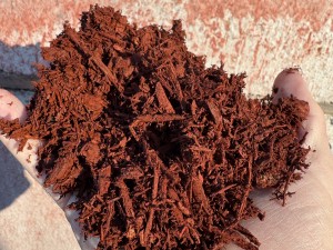 Color Enhanced Burgundy Red Mulch