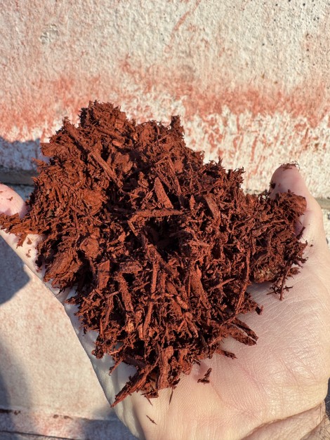 Color Enhanced Burgundy Red Mulch